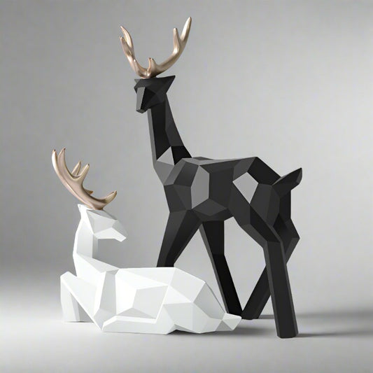 Geometric Deer Sculpture